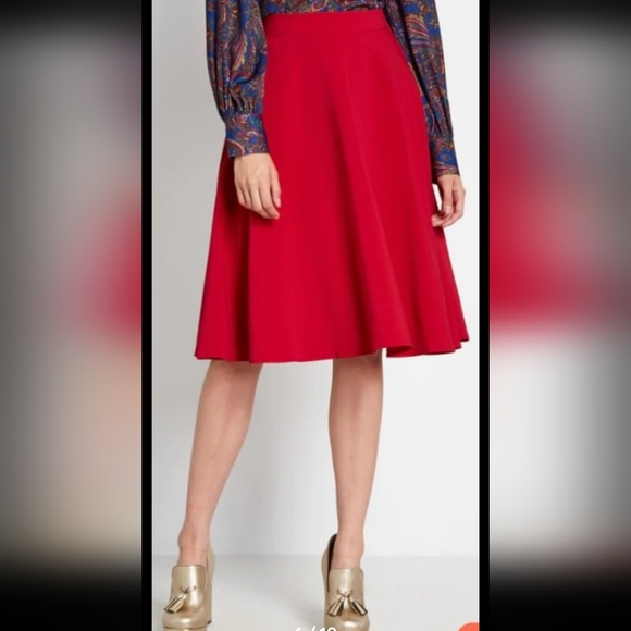 Modcloth Dresses & Skirts - SOLD! Modcloth Red Midiskirt